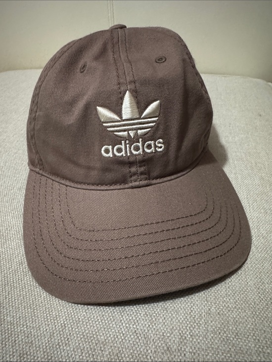adidas Accessories - Like New Adidas Baseball Style Cap-Brown-White Stitched Logo-Adjustable-Cotton